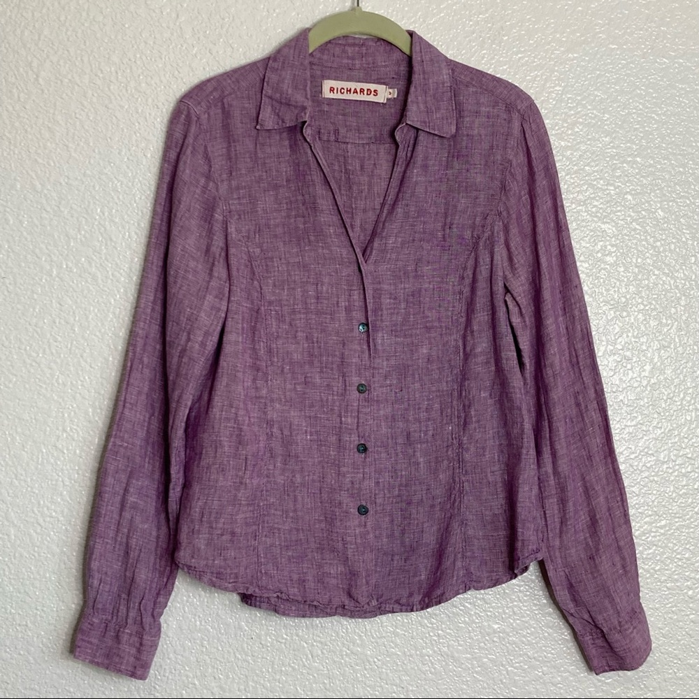 Richards Linen Button Down Shirt 2
